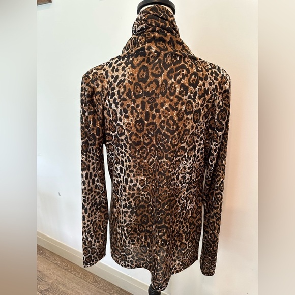 Majora animal print shirt draped  long sleeve SZ L - Picture 3 of 5